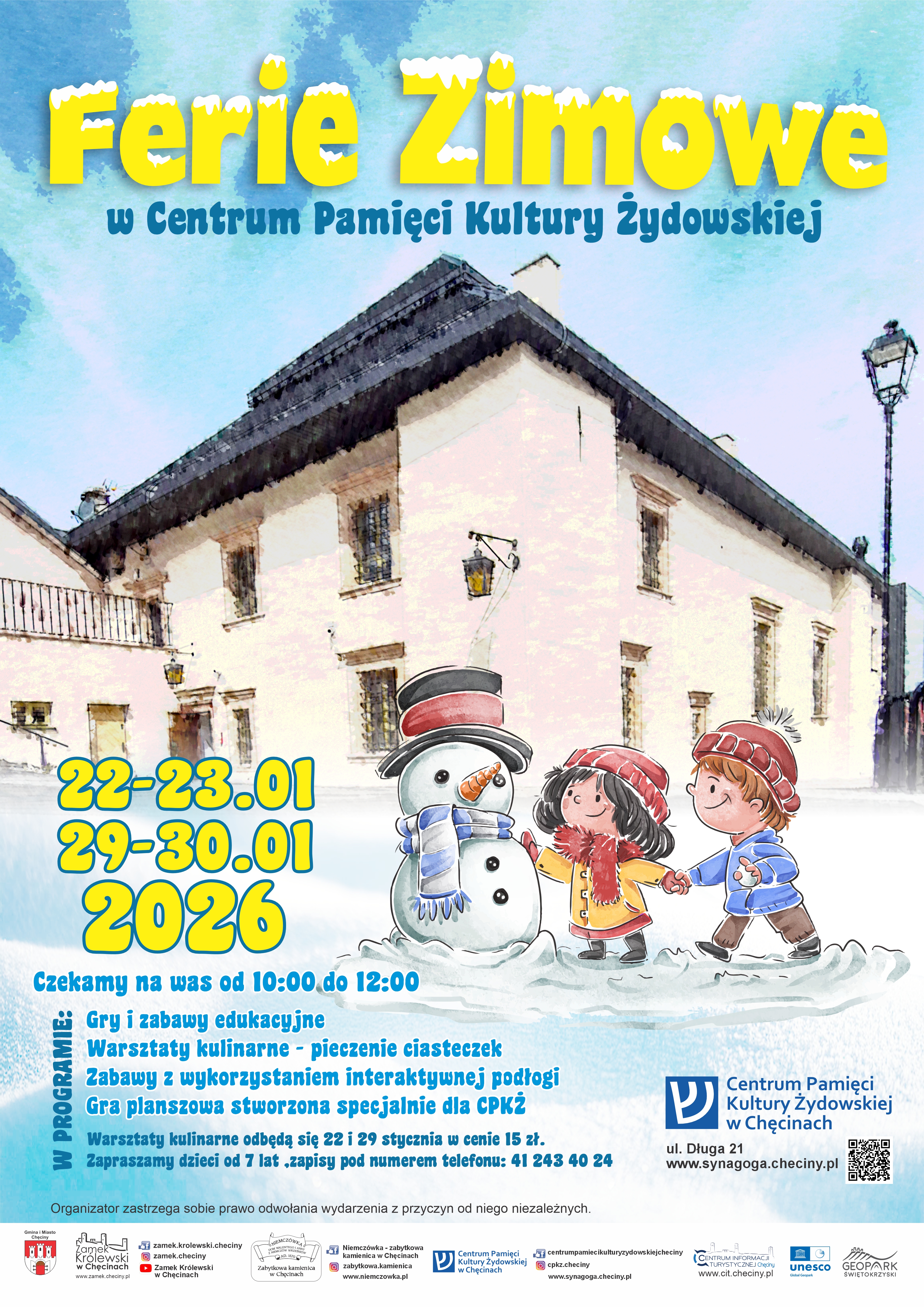 Ferie zimowe w Centrum Pamięci Kultury Żydowskiej